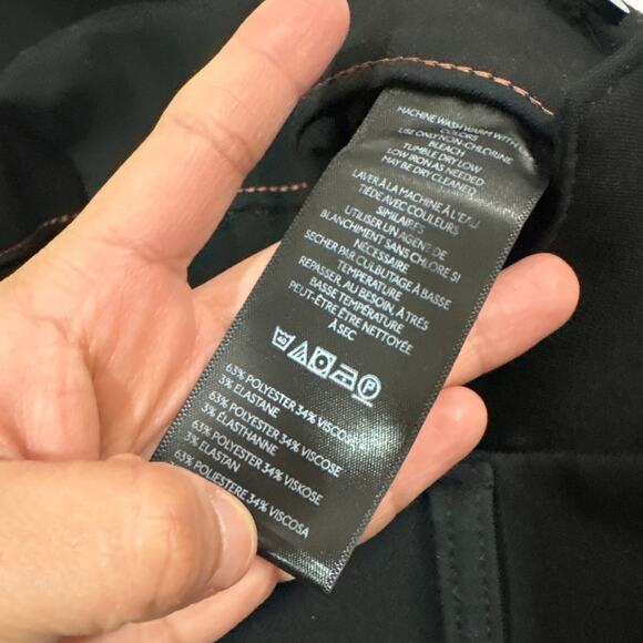 Maeve Anthropologie Colette High-Rise Crop Wide-Leg Pants Black Closet Staple - Picture 8 of 12